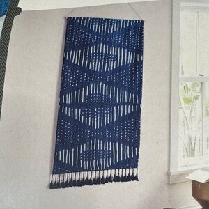 Threshold Navy and White Patterned Tapestry NWT